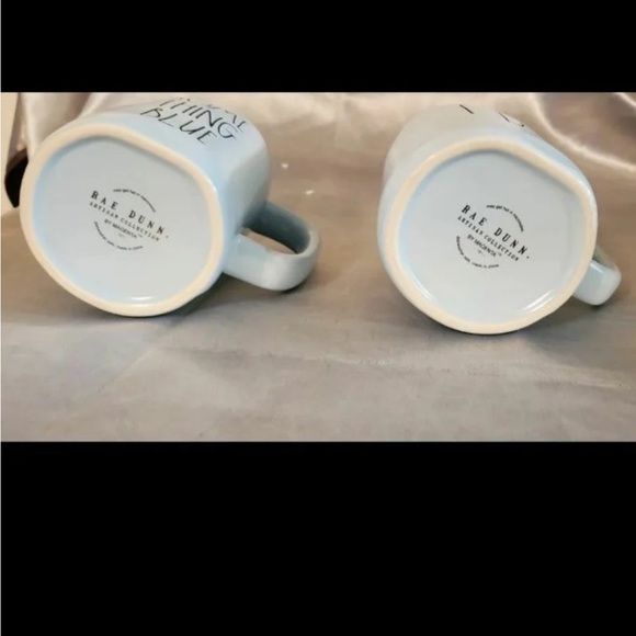 NIB Blue Rae Dunn I DO & SOMETHING BLUE Mugs 2pc Rae Dunn - Picture 10 of 11